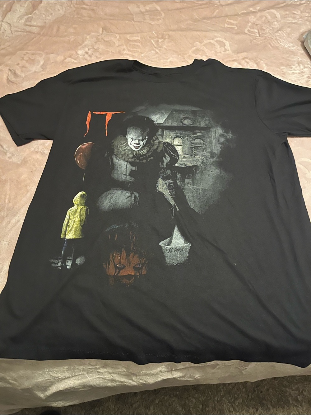 Men’s Black IT Graphic Short-Sleeve Horror Tee